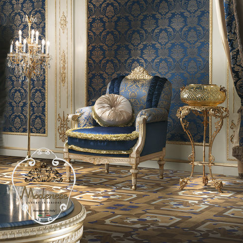 Стилизованное кресло - 14419 - Modenese Luxury Interiors - из ткани / из цельной древесины / ручной работы