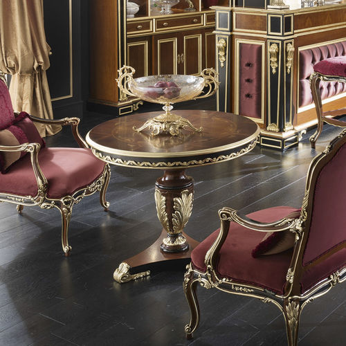 Стилизованный стол - 16108 - Modenese Luxury Interiors - из цельной древесины / с основанием из цельной древесины / круглый