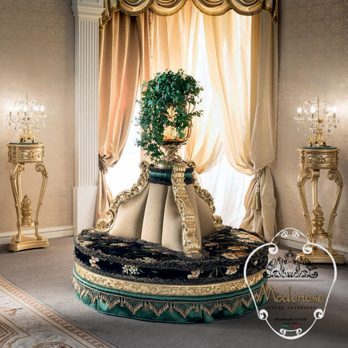 Круглый диван - 14439 - Modenese Luxury Interiors - стилизованный / из ткани / ручной работы