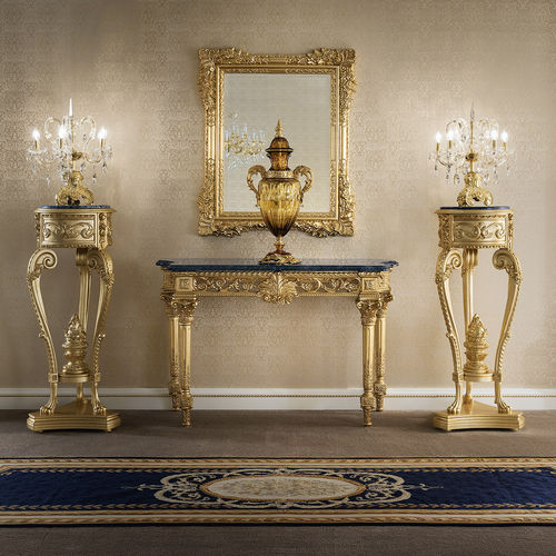 Стилизованный стол-консоль - 14671 - Modenese Luxury Interiors - из цельной древесины / с основанием из цельной древесины / прямоугольный