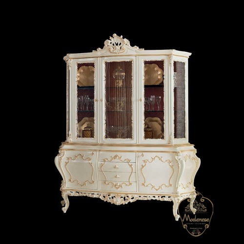 Стилизованный шкаф для посуды - 15115 - Modenese Luxury Interiors - из цельной древесины / для гостиницы