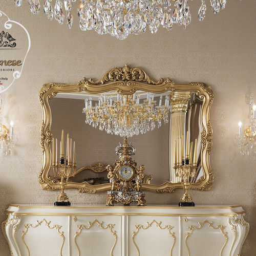 Настенное зеркало - 15677 - Modenese Luxury Interiors - для гостиницы / стилизованное / прямоугольное
