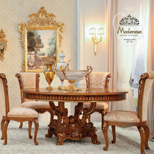 Стилизованный стол - 14119 - Modenese Luxury Interiors - из цельной древесины / с основанием из цельной древесины / круглый