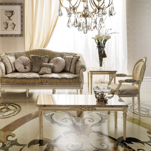 Стилизованный журнальный столик - 14684 - Modenese Luxury Interiors - из цельной древесины / с основанием из цельной древесины / прямоугольный