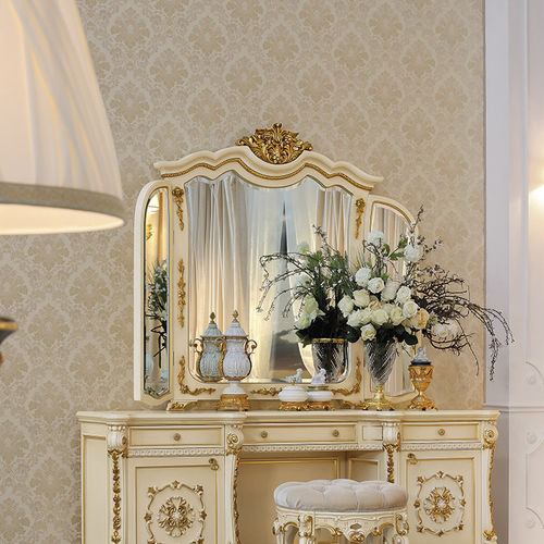 Настенное зеркало - 14687 - Modenese Luxury Interiors - для гостиницы / стилизованное / из цельной древесины
