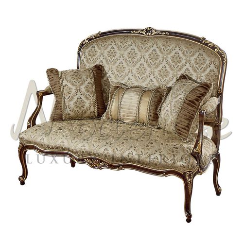 Стилизованный диван - 15422 - Modenese Luxury Interiors - из ткани / с высокой спинкой / бежевый