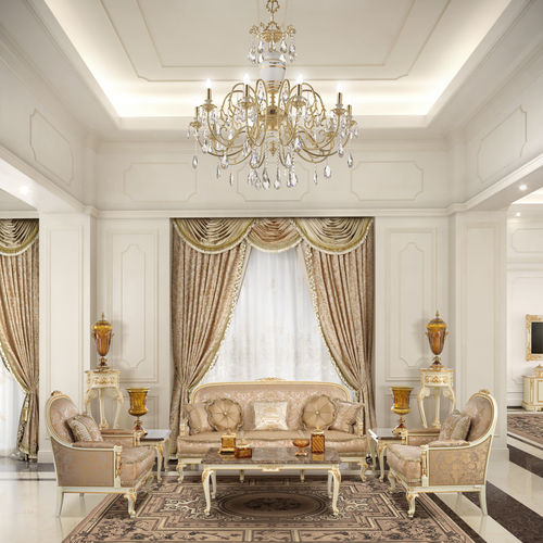 Классический диван - 16458 - Modenese Luxury Interiors - из ткани / цвет по индивидуальному заказу / из дерева