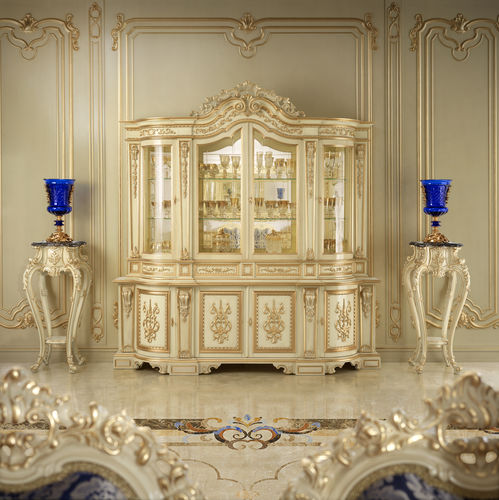 Высокий буфет - 16125 - Modenese Luxury Interiors - классический / из дерева / стеклянный