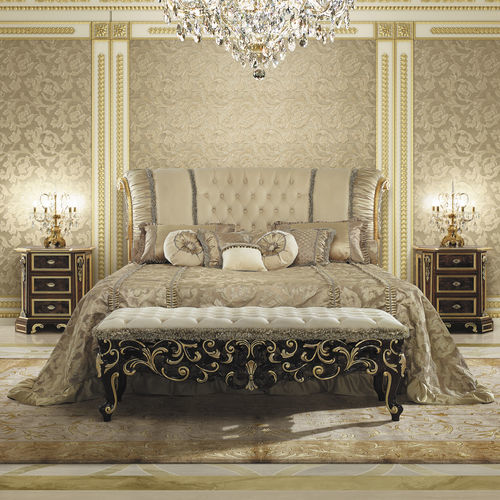 Двуспальная кровать - 16223 - Modenese Luxury Interiors - классическая / с обитым изголовьем / из ткани