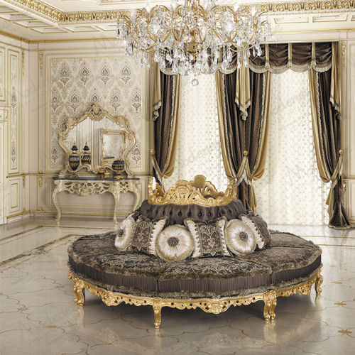 Круглый диван - 16402 - Modenese Luxury Interiors - классический / из ткани / из дерева