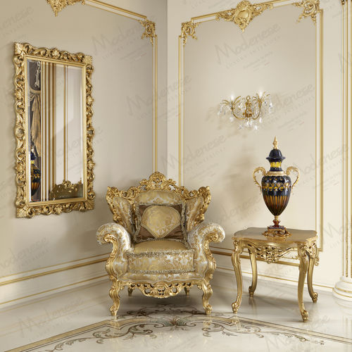 Классическое кресло - 16420 - Modenese Luxury Interiors - из ткани / из дерева / из дерева