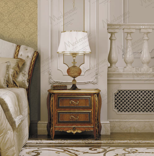 Классический ночной столик - 16202 - Modenese Luxury Interiors - из дерева / квадратный / для бытового использования