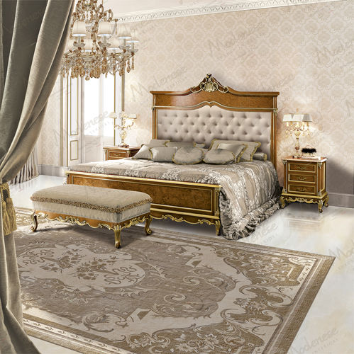 Двуспальная кровать - 16208 - Modenese Luxury Interiors - классическая / с обитым изголовьем / из ткани