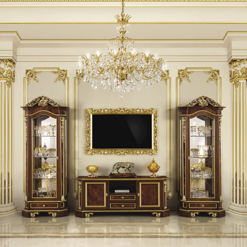 Классическая тумба под телевизор - 16639 - Modenese Luxury Interiors - с выдвижными ящиками / со встроенным ящиком / 2 дверцы
