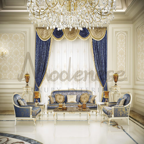 Стилизованный диван - 15458 - Modenese Luxury Interiors - из ткани / из дерева / Сделано в Италии