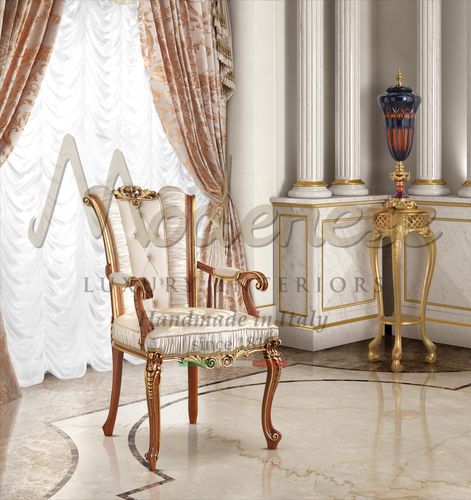 Классический cтул - 15548 - Modenese Luxury Interiors - для интерьера / из дерева / из ткани