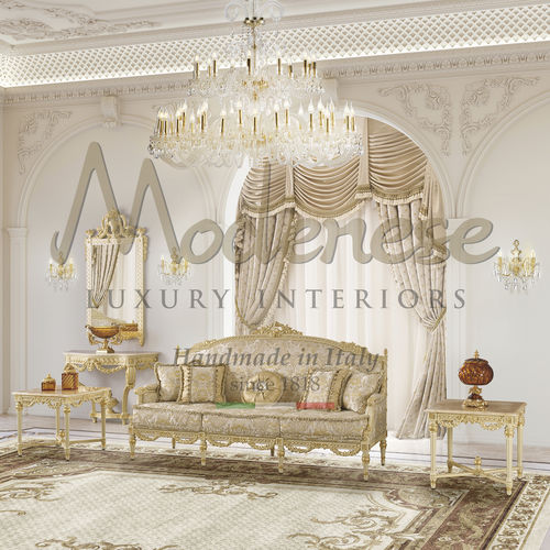 Классический диван - 17401 - Modenese Luxury Interiors - из ткани / из дерева / цвет по индивидуальному заказу