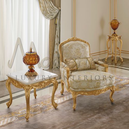 Классическое кресло - 17406 - Modenese Luxury Interiors - из ткани / из дерева / из дерева