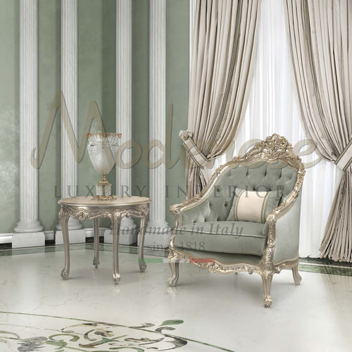 Классическое кресло - 17411 - Modenese Luxury Interiors - из ткани / из дерева / из дерева