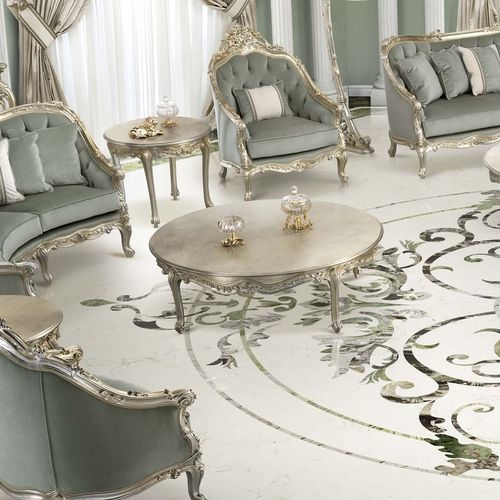 Классический столик на одной ножке - 17619 - Modenese Luxury Interiors - из дерева / с основанием из древесины / круглый