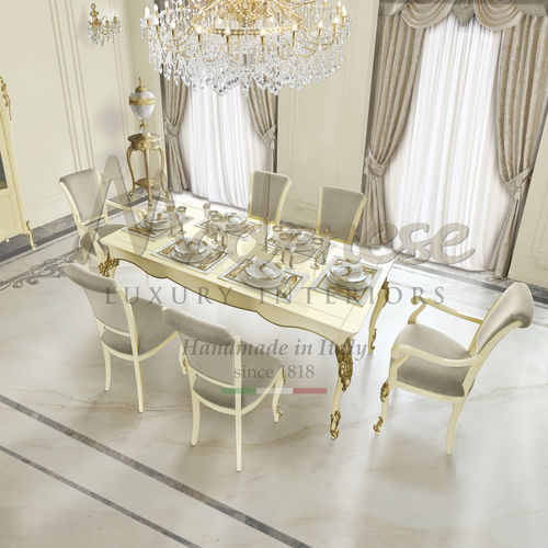 Классический обеденный стол - 17108 - Modenese Luxury Interiors - из дерева / с основанием из древесины / прямоугольный