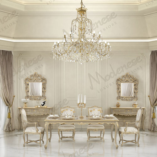 Классический обеденный стол - 17111 - Modenese Luxury Interiors - из дерева / с основанием из древесины / прямоугольный