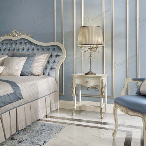 Классический ночной столик - 17217 - Modenese Luxury Interiors - из дерева / прямоугольный / с выдвижным ящиком