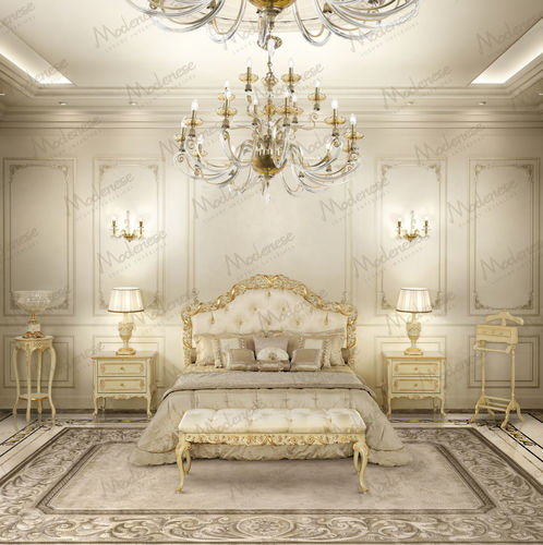 Двуспальная кровать - 17206 - Modenese Luxury Interiors - классическая / с обитым изголовьем / из ткани