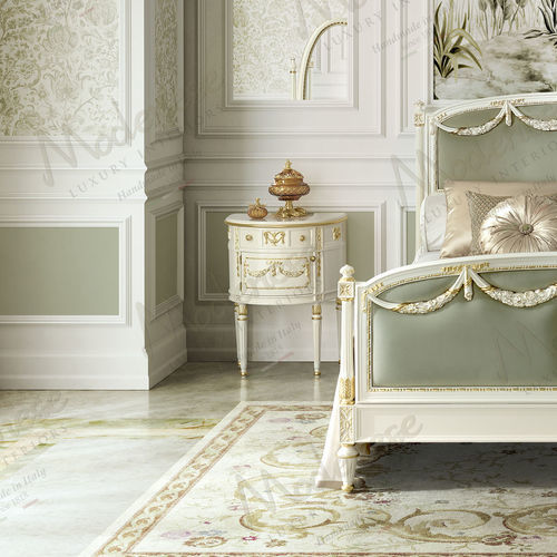Классический ночной столик - 17221 - Modenese Luxury Interiors - из дерева / изогнутый / с выдвижным ящиком