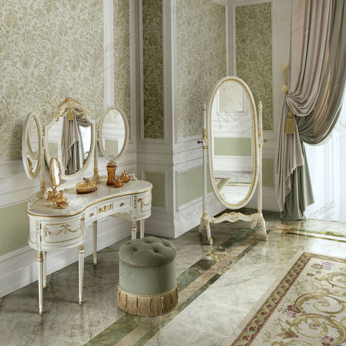 Классический туалетный столик - 17222 - Modenese Luxury Interiors - из дерева / на высоких ножках / для гостиничного номера