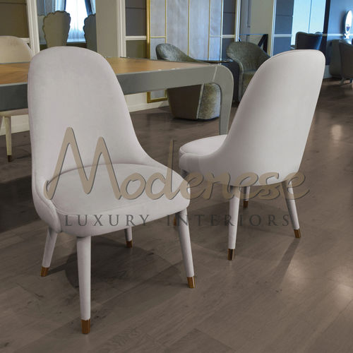 Современный cтул для столовых - 20511 - Modenese Luxury Interiors - для интерьера / из кожи / из ткани