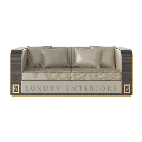 Современный диван - 20404 - Modenese Luxury Interiors - из макассарского эбена / из лакированной древесины / из кожи