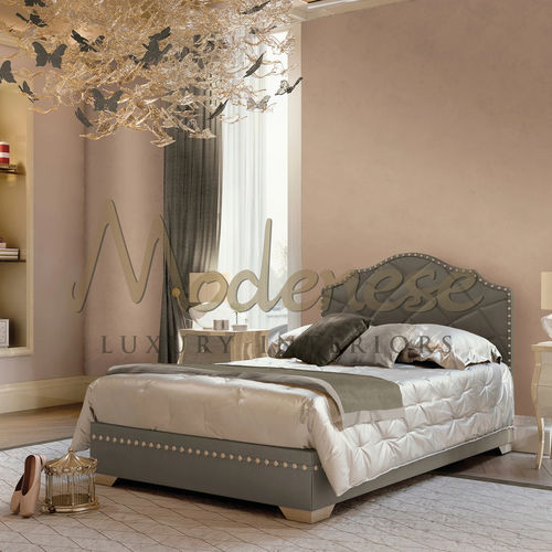 Двуспальная кровать - 20215 - Modenese Luxury Interiors - современная / обитая / с обитым изголовьем
