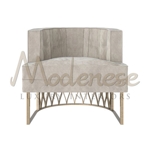 Современное кресло - 20192 - Modenese Luxury Interiors - из ткани / из бронзы / обитое