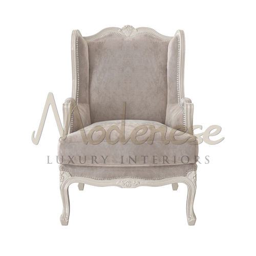 Неоклассическое кресло - 21405 - Modenese Luxury Interiors - из ткани / из дерева / обитое