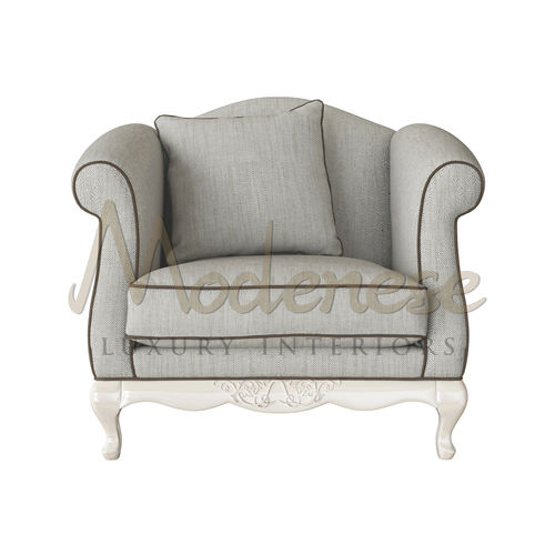 Кресло барокко - 21403 - Modenese Luxury Interiors - из ткани / из орехового дерева / обитое