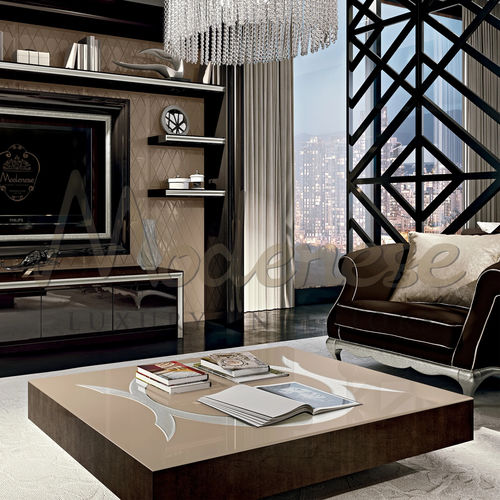 Современный журнальный столик - 21605 - Modenese Luxury Interiors - из дерева / с основанием из древесины / прямоугольный