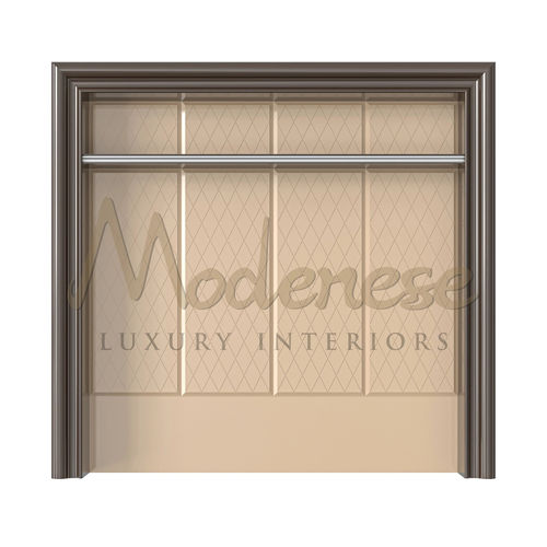 Современный книжный шкаф - 21113 - Modenese Luxury Interiors - из дерева / из бука / из кожи