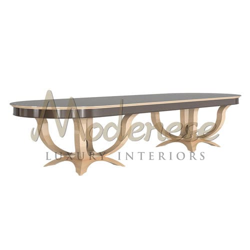 Современный обеденный стол - 21105 - Modenese Luxury Interiors - из лакированной древесины / из бука / с основанием из древесины