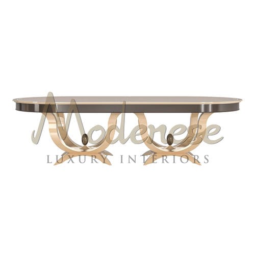 Классический обеденный стол - 21104 - Modenese Luxury Interiors - из лакированной древесины / из бука / с основанием из древесины