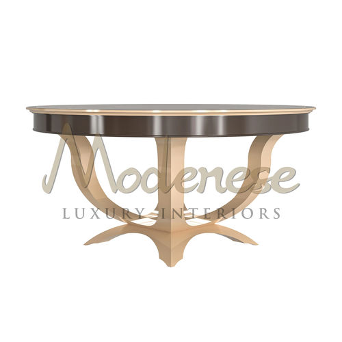 Современный обеденный стол - 21103 - Modenese Luxury Interiors - из лакированной древесины / из бука / с основанием из древесины