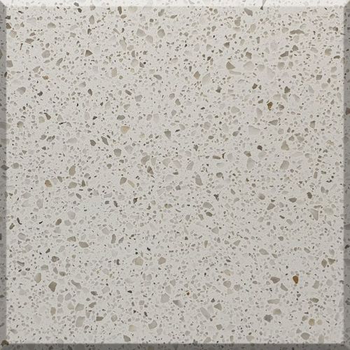 Плита из камня из кварца - 5009 Bianco Pro - OKITE - для кухни / белая / бежевая