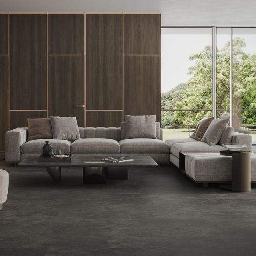 Напольное покрытие из пробкового дерева - MINIMAL STONE DARK GREY  - Wicanders - для интерьера / для гостиной / для офиса