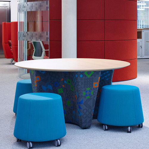 Современный стол - AWAY FROM THE DESK - Orange Box - из дерева / с основанием из древесины / круглый