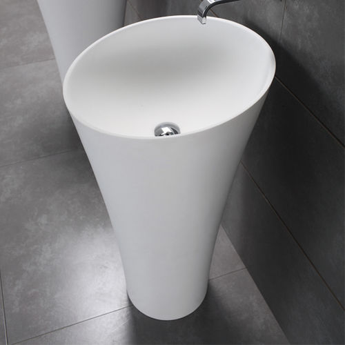 Раковина на ножке - BS-L12 - Bella Stone Company Limited - из Solid Surface / коническая / современная