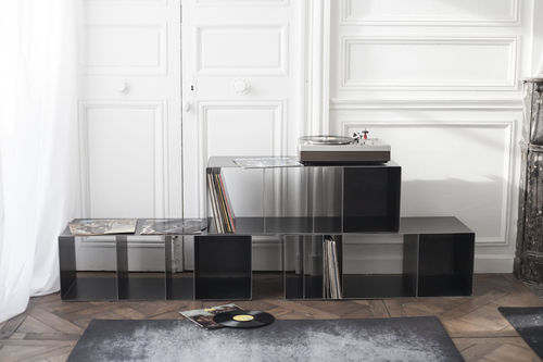 Модульный стеллаж - QUATTRO : Vinyl 2  - VIDAME EDITIONS - промышленный дизайн / из стали / на заказ