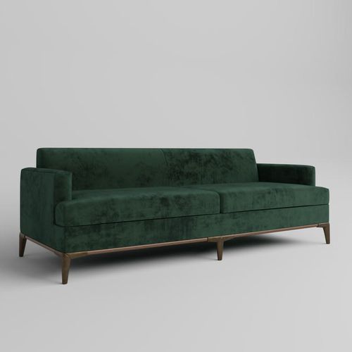 Современный диван - CLIVE - Aguirre Design - из ткани / на заказ / зеленый
