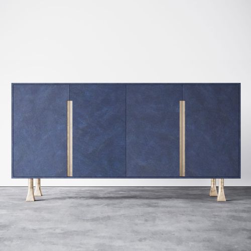 Современный буфет - SPANIOL - Aguirre Design - из орехового дерева / из бронзы / из кожи