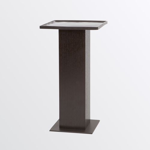 Современный вспомогательный столик - KAMPAI - Aguirre Design - из дуба / из бронзы / с основанием из латуни