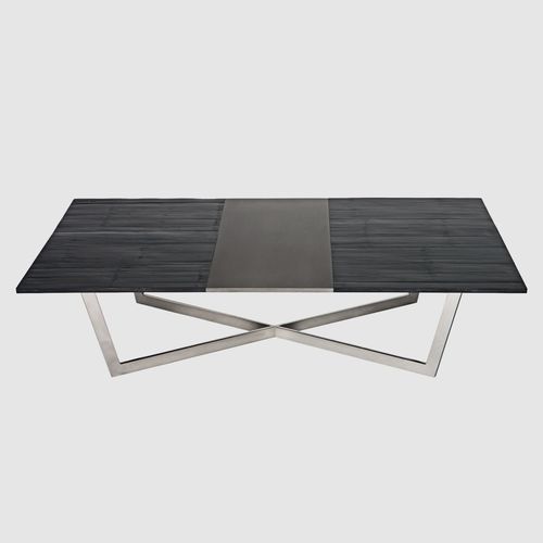 Современный журнальный столик - MADISON - Aguirre Design - из бамбука / из нержавеющей стали / с основанием из нержавеющей стали